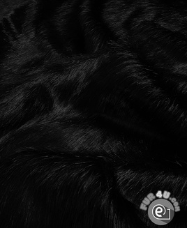 Black 315684 Lion's Mane Faux Fur Long Pile 65 mm