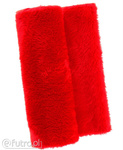 Red 33539 Long Pile Plush Fabric Pile Length 17 mm