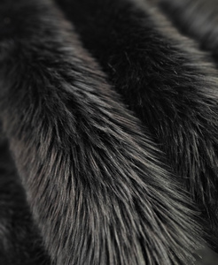black 040 Shaggy Faux Fur Pile Length 40 mm