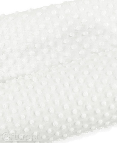 White 015/1 Minky Dots with 3D dots pattern