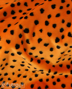 Orange 325186/1 Plush Fabric Cheetach 9 mm