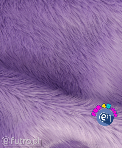 Lilac 044 - SII Shaggy Faux Fur Pile, piece 70 cm x 155 cm for sale as a whole