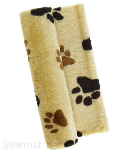 Beige 335193/3 Plush Fabric Large Paws 9 mm