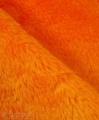 Orange 35523 Short Pile Plush Fabric Pile Length 9 mm