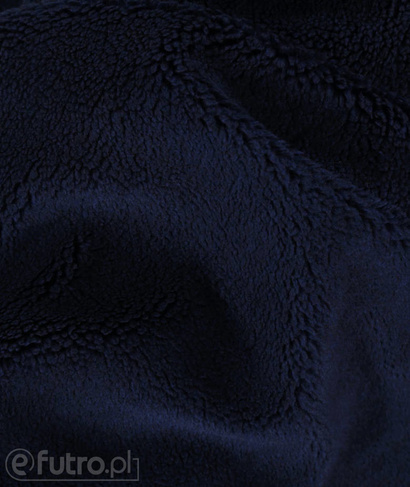 Dark Blue 32539 Teddy Sherpa Faux Fur Fabric Pile Length 8 mm