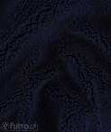 Dark Blue 32539 Teddy Sherpa Faux Fur Fabric Pile Length 8 mm