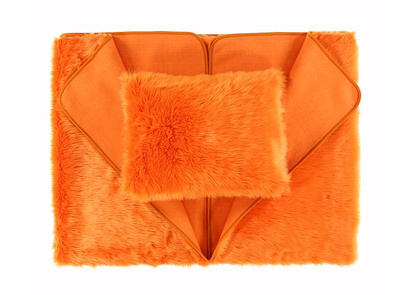 Decorative faux fur bedspread MANDARA