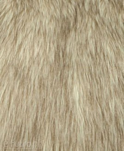 Light Beige Faux Fur Animal Wolf 315110