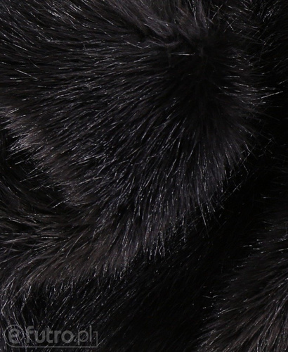 Black 2P-6 Fox Faux Fur 60 mm