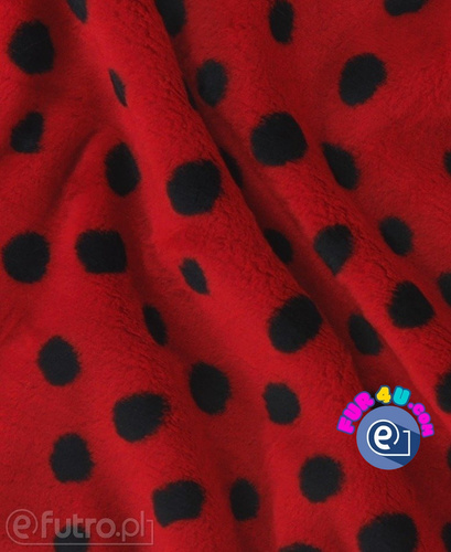 Red 325180/1 Plush Fabric Ladybug 9 mm 