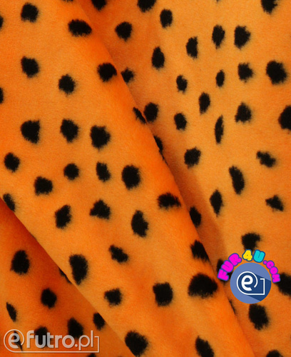 Orange 325186/1 Plush Fabric Cheetach 9 mm