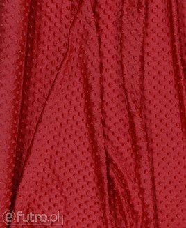 Red 015/9 Minky Dots with 3D dots pattern
