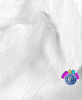 Dzianina Pluszowa DW 33540 biały, materiał futerkowy o prosto strzyżonym, miękkim włosiu o długości 17 mm