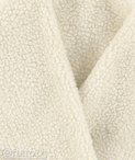 Beige 3257 Teddy Sherpa Faux Fur Fabric Pile Length 8 mm