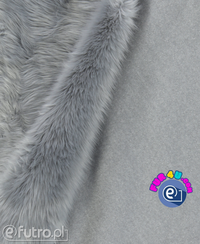 Grey 5 Shaggy Faux Fur Pile Length 40 mm