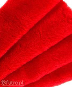 Red 33539 - SII Furry Fabric – 17 mm , piece 60cm x 150cm for sale in one piece