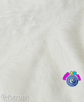 Snowhite Shaggy Raccoon Faux Fur Fox Long 340 Pile Length 90 mm