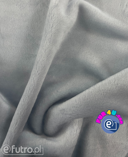 Grey 3350 - SII Short Pile Plush Fabric,  piece 40cm x 150cm for sale in one piece