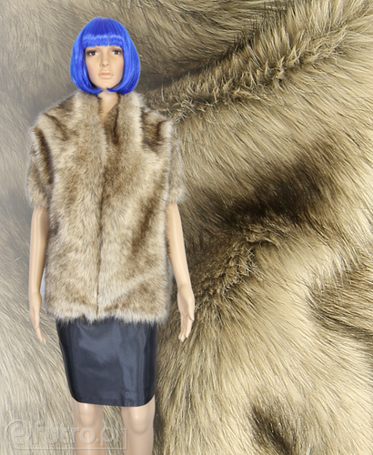 Beige 1047 Fox Faux Fur 60 mm