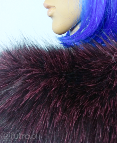 Dark Purple 2074 Fox Faux Fur 60 mm