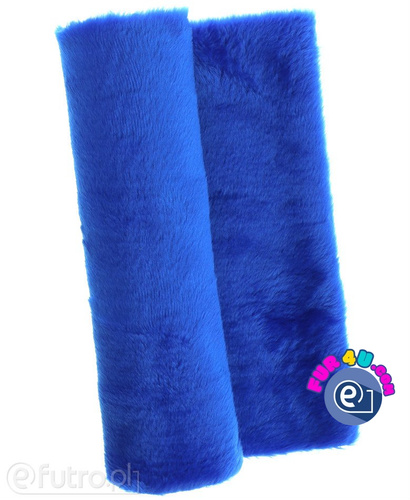 Cornflower Blue 315273 - SII Long Pile Plush Fabric, piece measuring 80 cm x 150 cm for sale as a whole