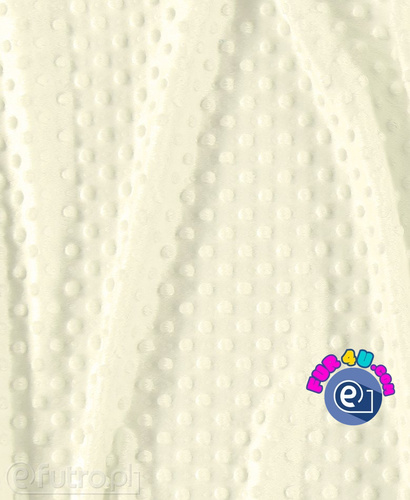 Ecru 015/2 Minky Dots with 3D dots pattern