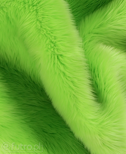 Lime Green 17L Shaggy Faux Fur Pile Length 40 mm