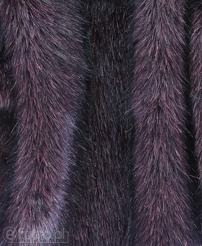 Dark Purple 2074 Fox Faux Fur 60 mm