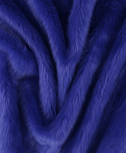 Blue 032/7 Shaggy Faux Fur Pile Length 40 mm