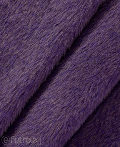 Purple 3458 Long Pile Plush Fabric Pile Length 17 mm