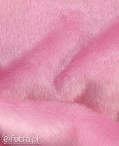 Pink 315964 Long Pile Plush Fabric Pile Length 17 mm