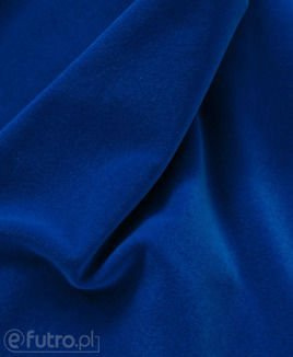 Aksamit blue 536142, tkanina, która charakteryzuje się naturalnym składem i krótką, bawełnianą okrywą włosową