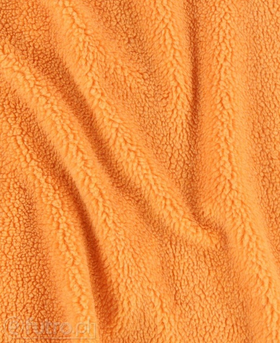 Orange 315225 Teddy Sherpa Faux Fur Fabric Pile Length 8 mm