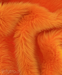 Orange 17O Shaggy Faux Fur Pile Length 40 mm