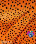 Orange 325186/1 Plush Fabric Cheetach 9 mm