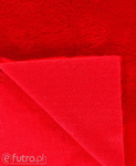 Red 33539 Long Pile Plush Fabric Pile Length 17 mm