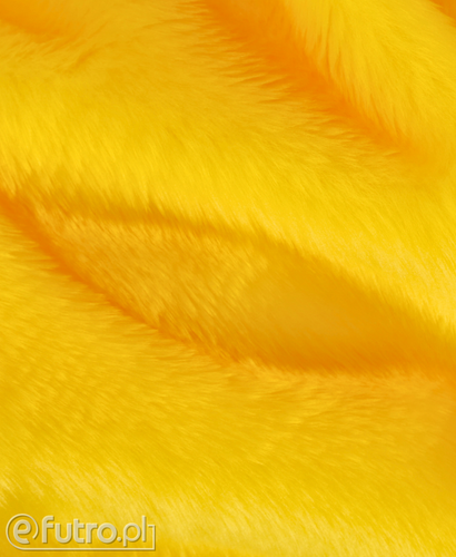 Yellow 33538 Long Pile Plush Fabric Pile Length 17 mm