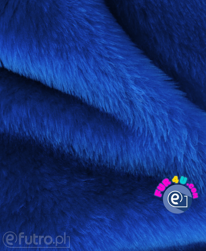 Cornflower Blue 315273 - SII Long Pile Plush Fabric, piece measuring 90 cm x 150 cm for sale as a whole