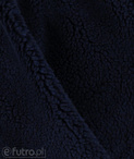 Dark Blue 32539 Teddy Sherpa Faux Fur Fabric Pile Length 8 mm