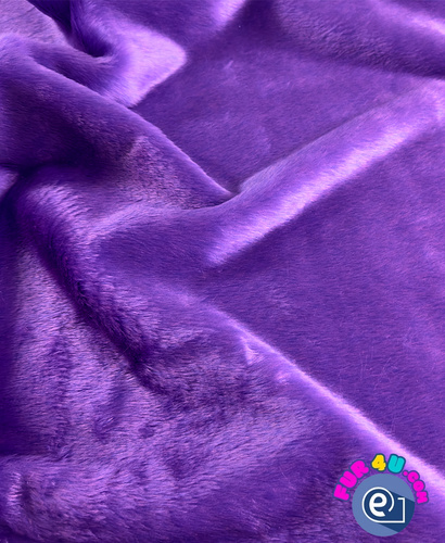 Purple 3458 Long Pile Plush Fabric Pile Length 17 mm