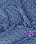 Blue 015/8 Minky Leon with 3D dots pattern