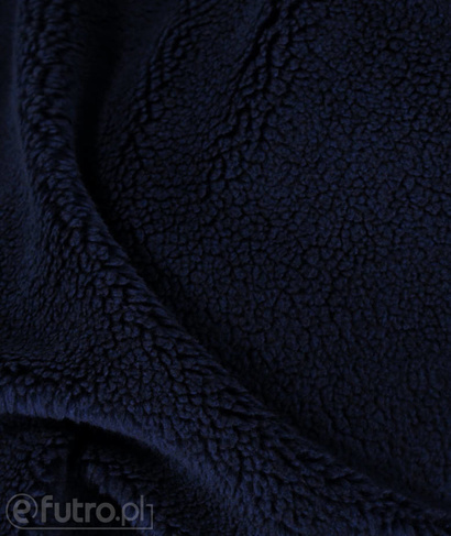 Dark Blue 32539 Teddy Sherpa Faux Fur Fabric Pile Length 8 mm