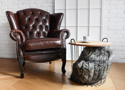 Decorative faux fur pillow GRANDE PINI brown grey