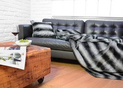 Decorative faux fur bedspread ROYAL CHINCHILLA
