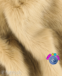 Beige 2P-6/9- SII Fox Faux Fur , piece 40 cm x 150 cm sold as a whole