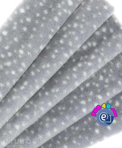 Light Grey 325044/15 Plush Fabric Dot 9 mm 