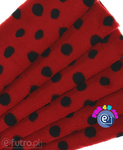 Red 325180/1 Plush Fabric Ladybug 9 mm 