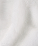 White 340 Fox Faux Fur 60 mm