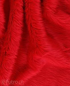 Red 17F Shaggy Faux Fur Pile Length 40 mm