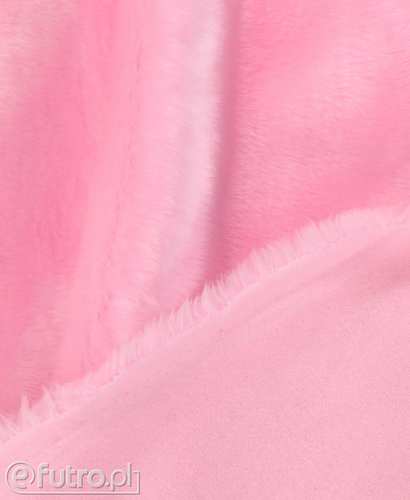 Pink 3155 Long Pile Plush Fabric Pile Length 17 mm